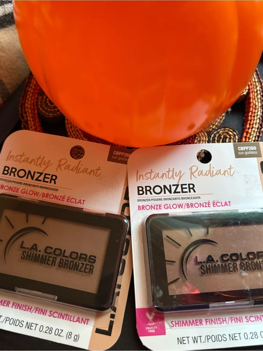 L.A. Colors Shimmer Bronzer & Lip Crayon Set - Bronze Glow & Berry Red